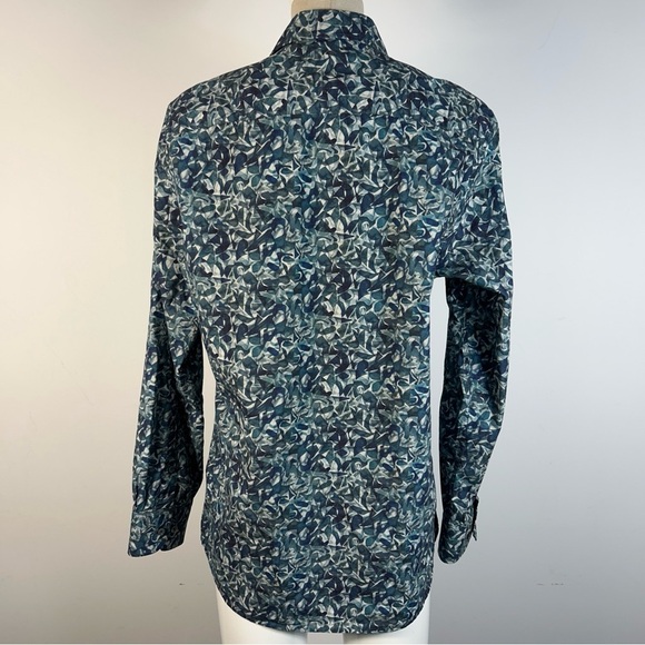 Bugatchi Men's Abstract Blue Shirt M - Picture 3 of 10